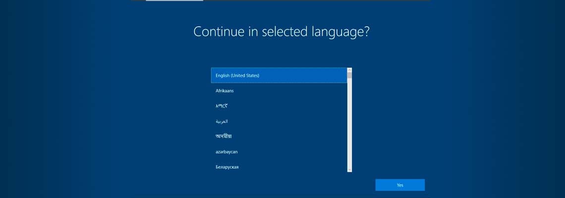 Windows language translation