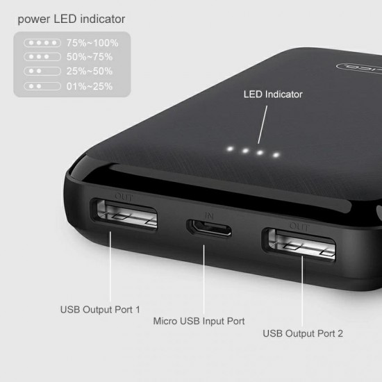 Power bank JELLICO RM-120 10000mAh black