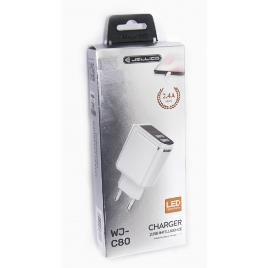 Charger JELLICO WJ-C80 2.4A LED whi