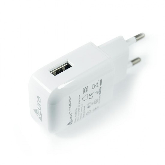 Laadija USB ACURA 5V/2,4A 806 white