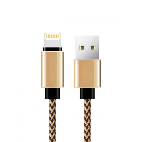 Кабель USB ATX BRAIDED iPhone 5 gold