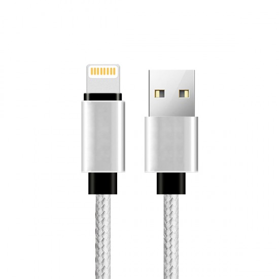 Кабель USB ATX BRAIDED iPhone 5 silver