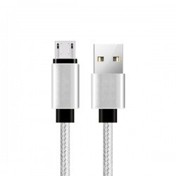 Кабель USB ATX BRAIDED MICRO USB silver