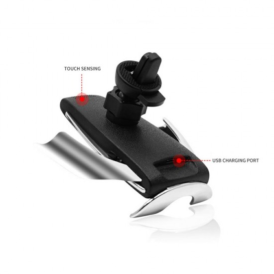 Car mount-charging US QI-221 INDU/SENS AIR VENT ONLY black