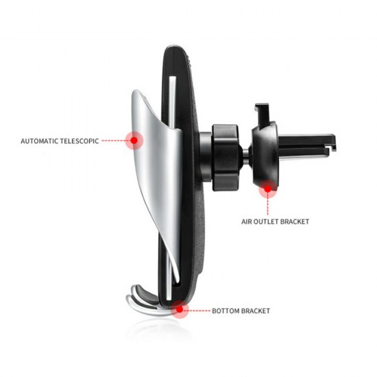 Car mount-charging US QI-221 INDU/SENS AIR VENT ONLY black