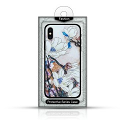 Чехол FLOWERS 3D Samsung A10 white