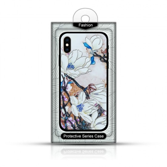 Case FLOWERS 3D Samsung A10 white