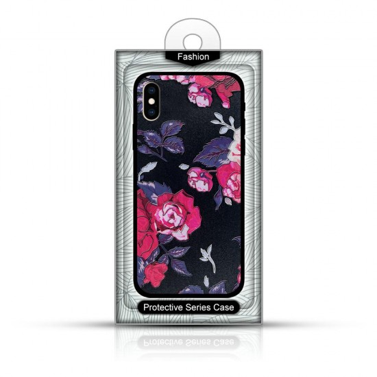 Case FLOWERS 3D Samsung A40S/M30 black