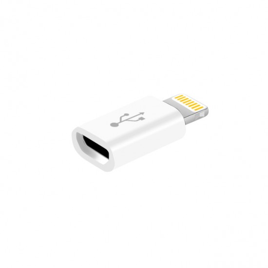 Adapter MICRO USB - LIGHTING white