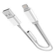 Adapter iPhone 6/7 - 3,5mm I USB white