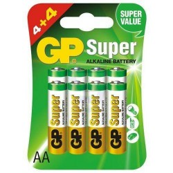 Battery SUPERALKALINE GP AA LR6 4+4szt
