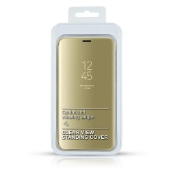 Чехол CLEAR VIEW COVER Samsung A20E gold