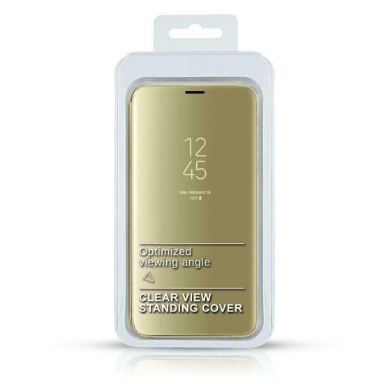 Case CLEAR VIEW COVER Samsung NOTE 10 LITE gold Case CLEAR VIEW COVER Samsung NOTE 10 LITE gold