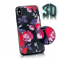 Case FLOWERS 3D Samsung A40S/M30 black