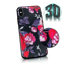 Чехол FLOWERS 3D Samsung A40S/M30 black