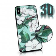 Case FLOWERS 3D Samsung A60 green