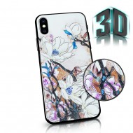 Чехол FLOWERS 3D Samsung A80 white