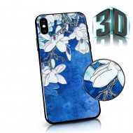 Case FLOWERS 3D Samsung S11/S20+ blue