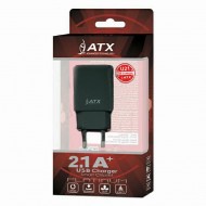 Laadija ATX 2,1A 2xUSB U21 black