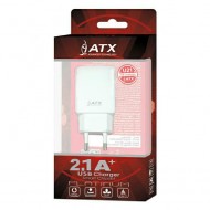 Laadija ATX 2,1A 2xUSB U21 white