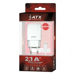 Зарядка SET U21 ATX 2,1A ŁAD.USB+Кабель iPhone white